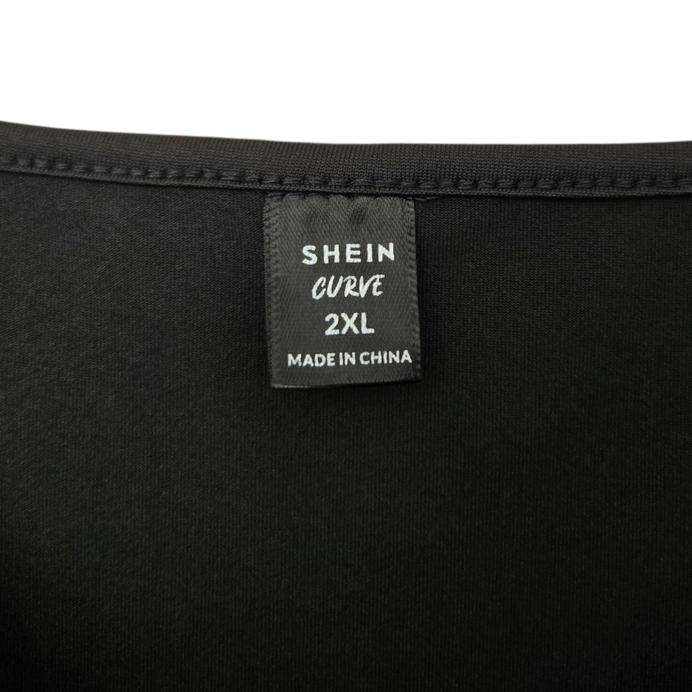 Shein Black Cold Shoulder Bodysuit Size 2XL - Picture 2 of 5